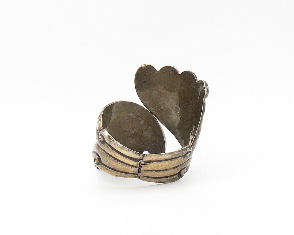 BALDERAS TAXCO 925 Sterling Silver Vintage Large Bypass Cuff Bracelet BT6954