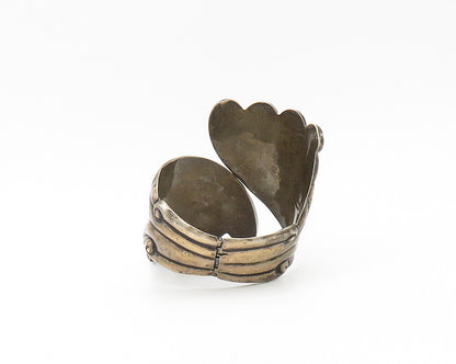 BALDERAS TAXCO 925 Sterling Silver Vintage Large Bypass Cuff Bracelet BT6954