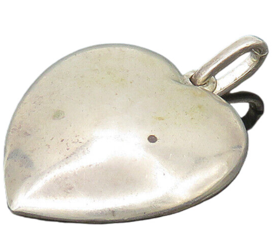 CELIA SEBIRI 925 Silver  Vintage Shiny Smooth Love Heart Pendant  PT14226