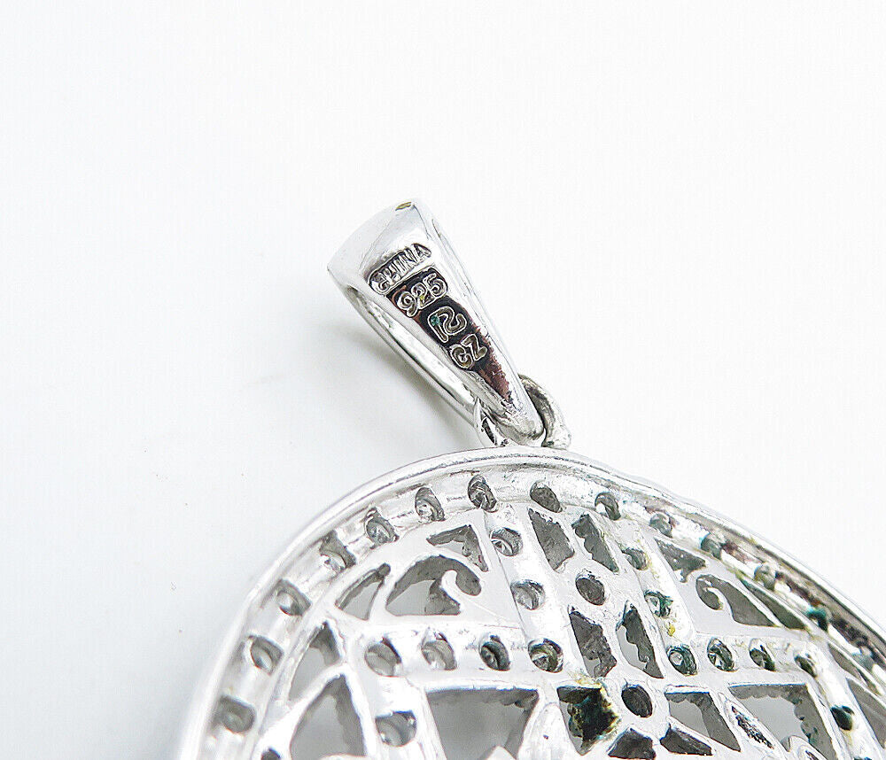 ROSS SIMON 925 Sterling Silver  Cubic Zirconia Floral Vine Pendant  PT6175