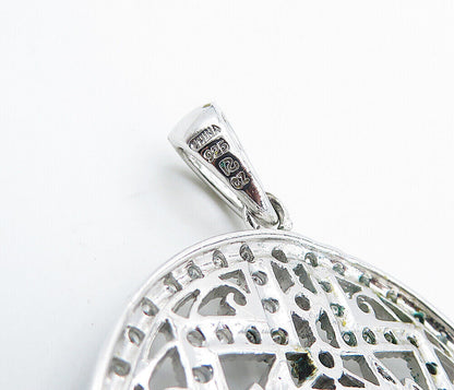 ROSS SIMON 925 Sterling Silver  Cubic Zirconia Floral Vine Pendant  PT6175