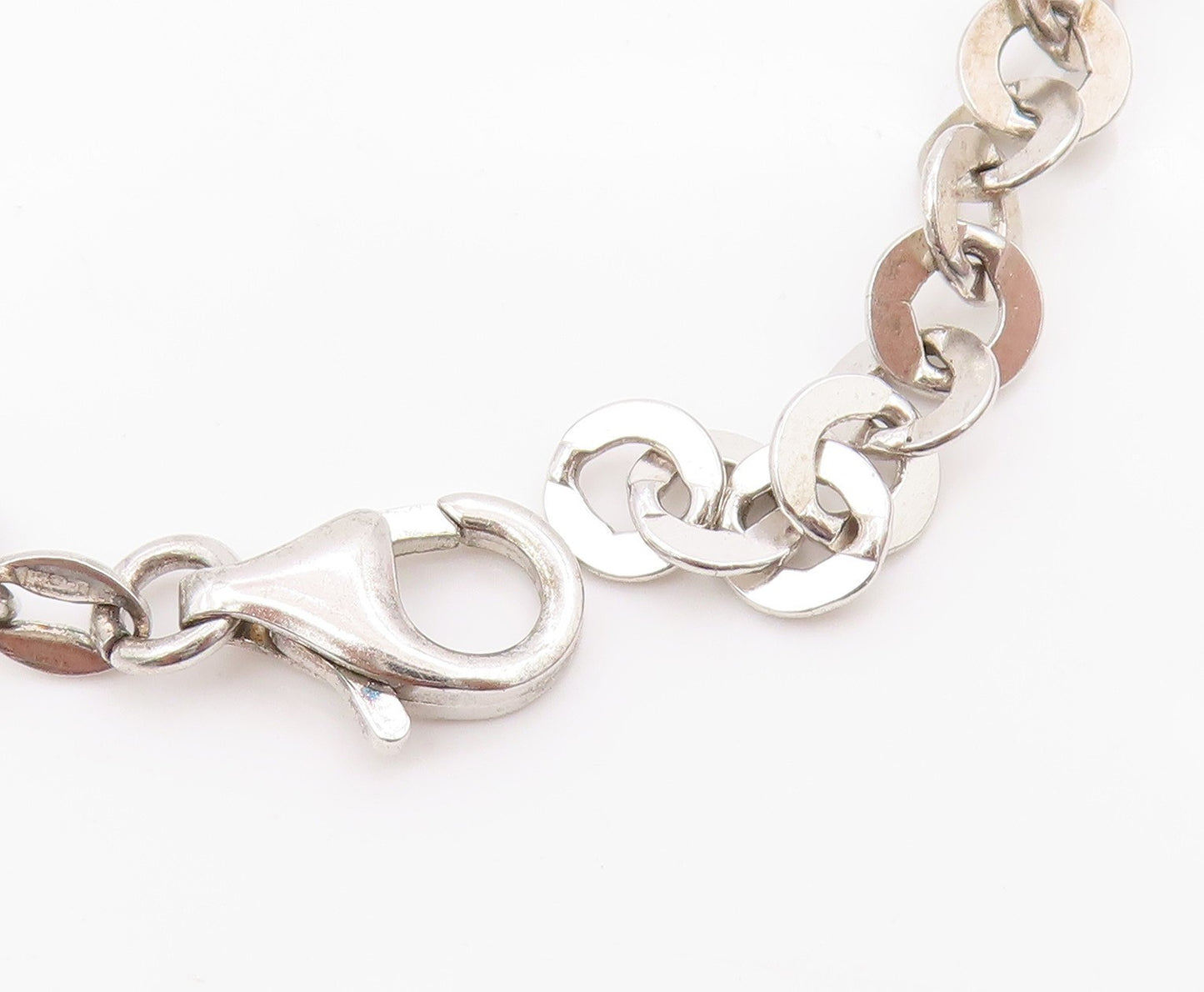 925 Sterling Silver Vintage Bracelet Celestial Dangling Star Charm Link  BT11670