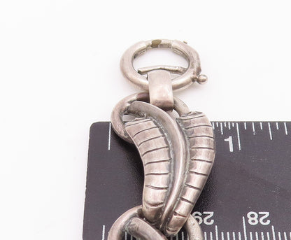 925 Sterling Silver Vintage Bracelet Solid Carved Bamboo Effect Design  BT10600