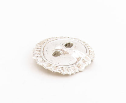 925 Sterling Silver Vintage Brooch Carved Carnival Masquerade Mask Pin  BP12044