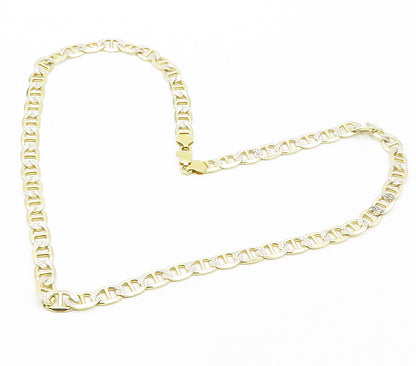 925 Sterling Silver  Vintage Shiny Diamond Cut Anchor Chain Necklace  NE2398