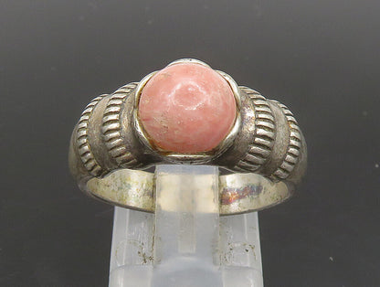 CAROLYN POLLACK 925 Sterling Silver Vintage Rhodochrosite Band Ring Sz 9 RG24013