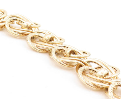 925 Sterling Silver Vintage Necklace Gold Plated Cutout Interlocked Rings NE4410