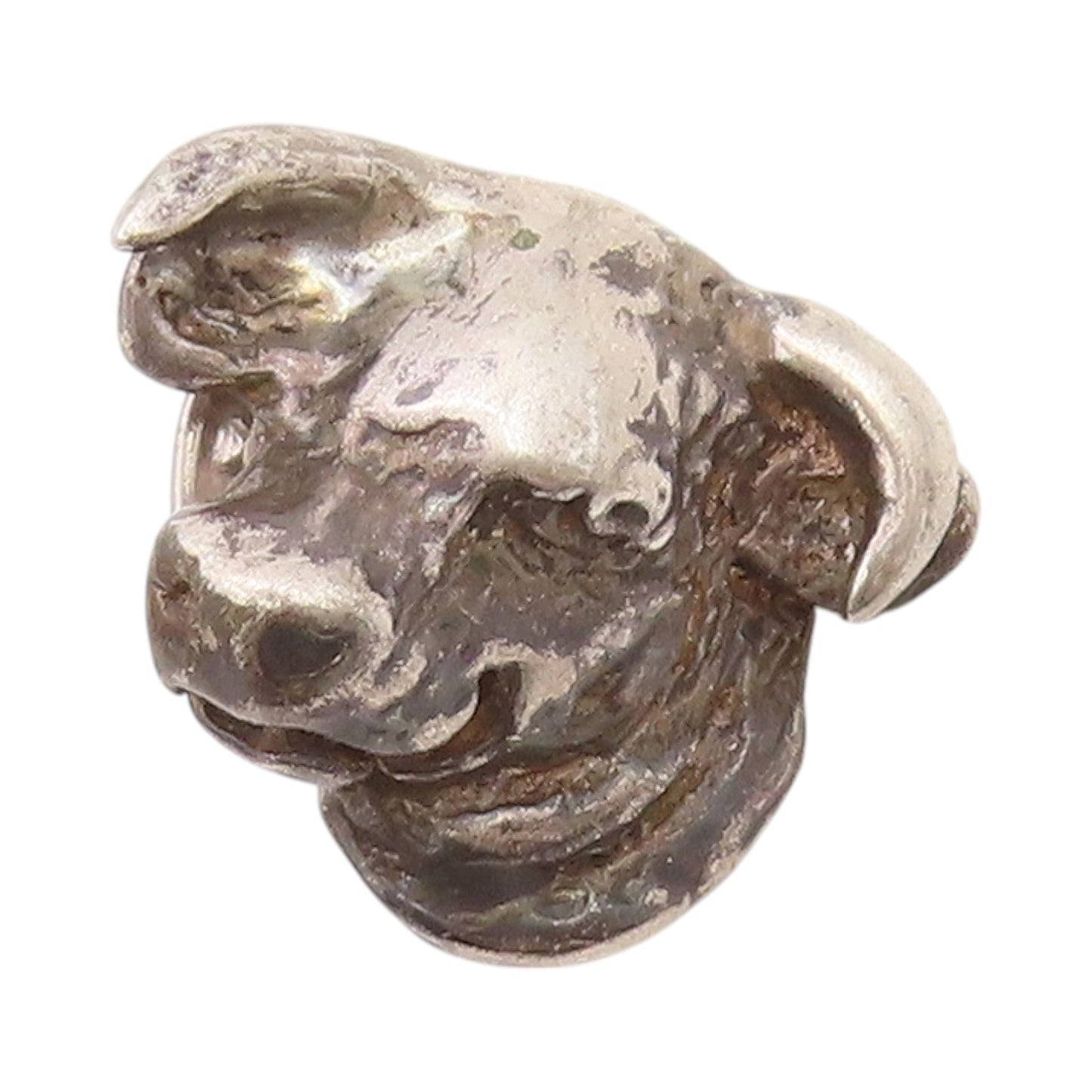 925 Sterling Silver Vintage Pin Dark Tone Staffordshire Bull Terrier TR3993