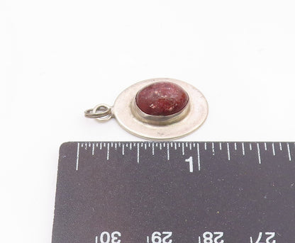 MEXICO 925 Sterling Silver  Vintage Cabochon Goldstone Oval Pendant  PT7860