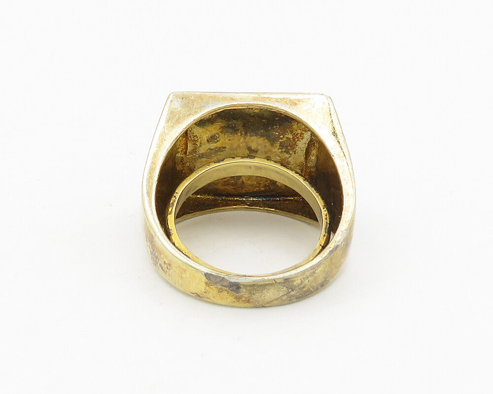 925 Silver  Vintage Cubic Zirconia Prayer Hands Cocktail Ring Sz 6  RG18713