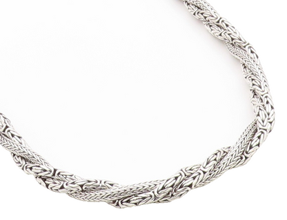 925 Sterling Silver Vintage Necklace SAMUEL BENHAM Twisted Multi Strand  NE4549