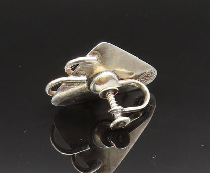 ANTONIO REINA 925 Silver  Vintage Modernist Screw Back Earrings  EG11820