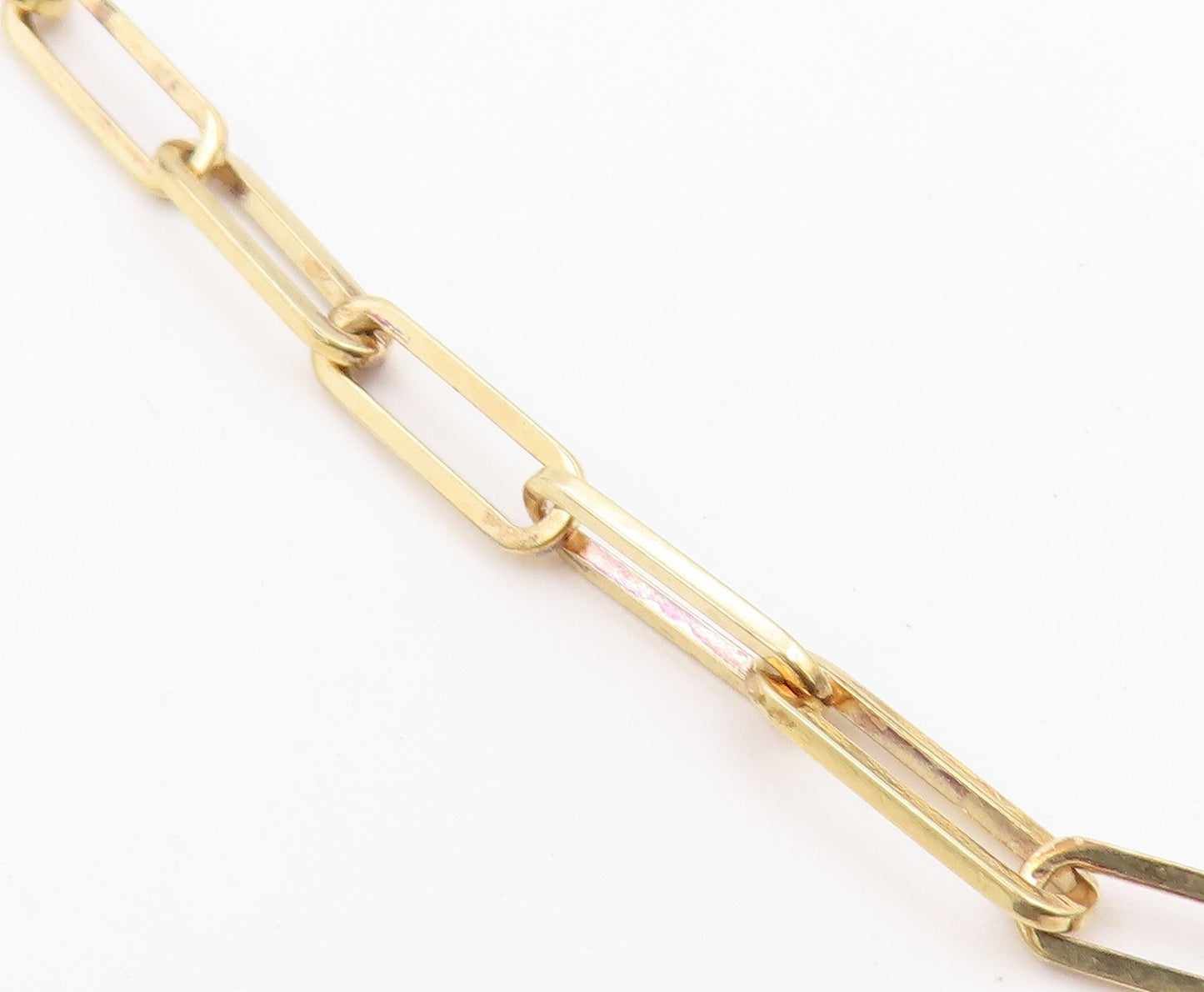 925 Sterling Silver Vintage Necklace Gold Plated Interlocking Oval Chain  NE4934