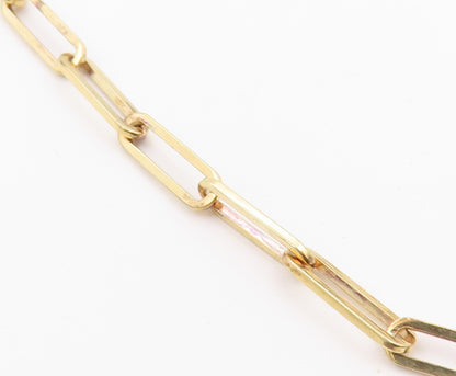 925 Sterling Silver Vintage Necklace Gold Plated Interlocking Oval Chain  NE4934