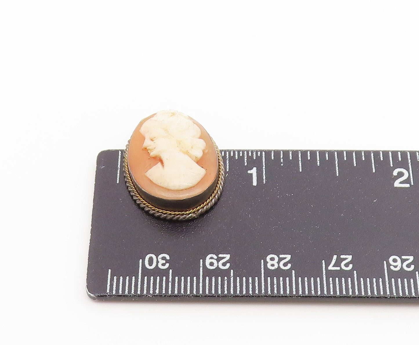 925 Sterling Silver Vintage Pendant Classic Lady Profile Cameo Charm  PT26566