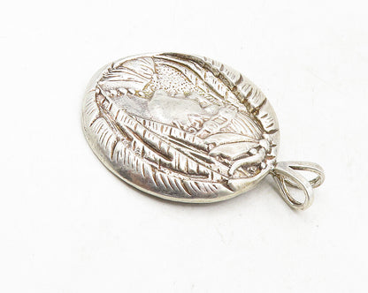 925 Sterling Silver  Vintage Shiny Gladiator Face Profile Pendant  PT7888