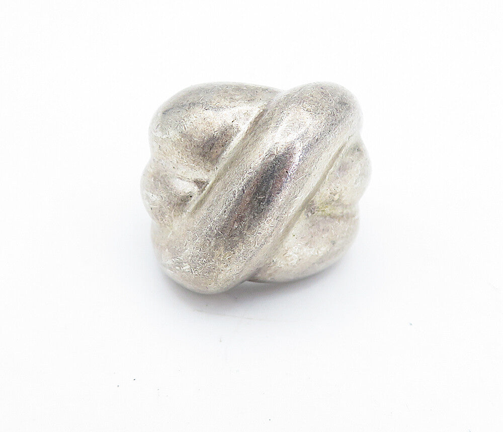 MEXICO 925 Silver  Vintage Dark Tone Fluted Bubble Band Ring Sz 6.5  RG6978