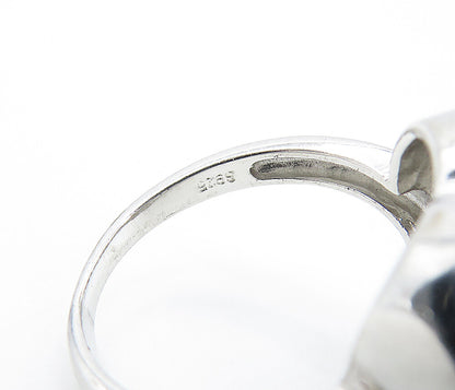 925 Sterling Silver  Cubic Zirconia Love Heart Cocktail Ring Sz 7.5  RG7283