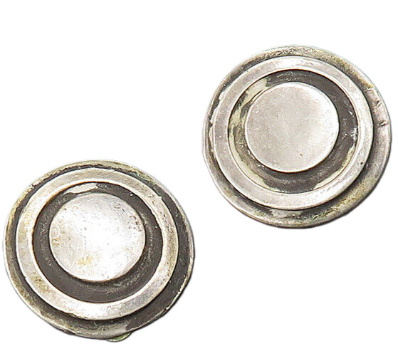 925 Sterling Silver Vintage Non Pierce Clip on Earrings EG9402