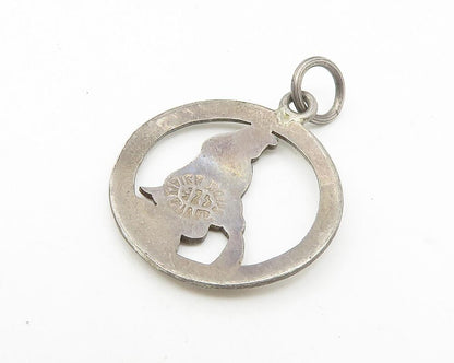 925 Sterling Silver  Vintage Dark Tone Woman Pouring Water Pendant  PT8755