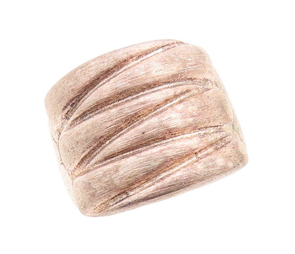 925 Sterling Silver Vintage Ring Interlocked Triangles Carved  Sz 9  RG31547