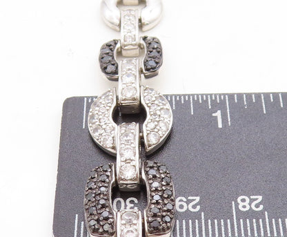 ROSS SIMON 925 Silver  Cubic Zirconia & Black Hematite Chain Necklace  NE2112