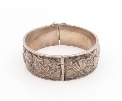 925 Sterling Silver Vintage Bracelet Antique Grape Vine & Wheat Motif  BT12031