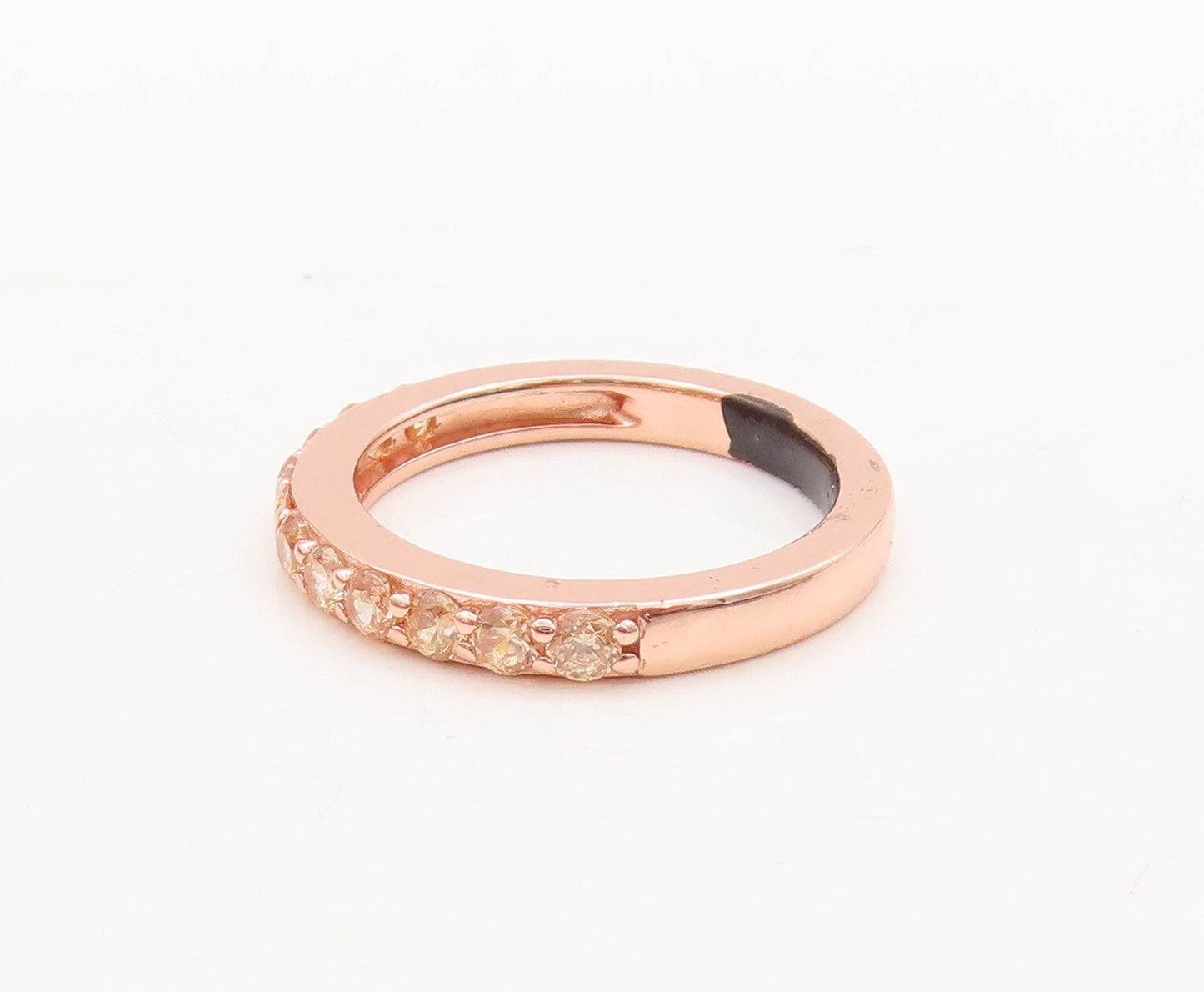 925 Sterling Silver Vintage Rose Ring Gold Plated Yellow Topaz  Sz 7  RG29579