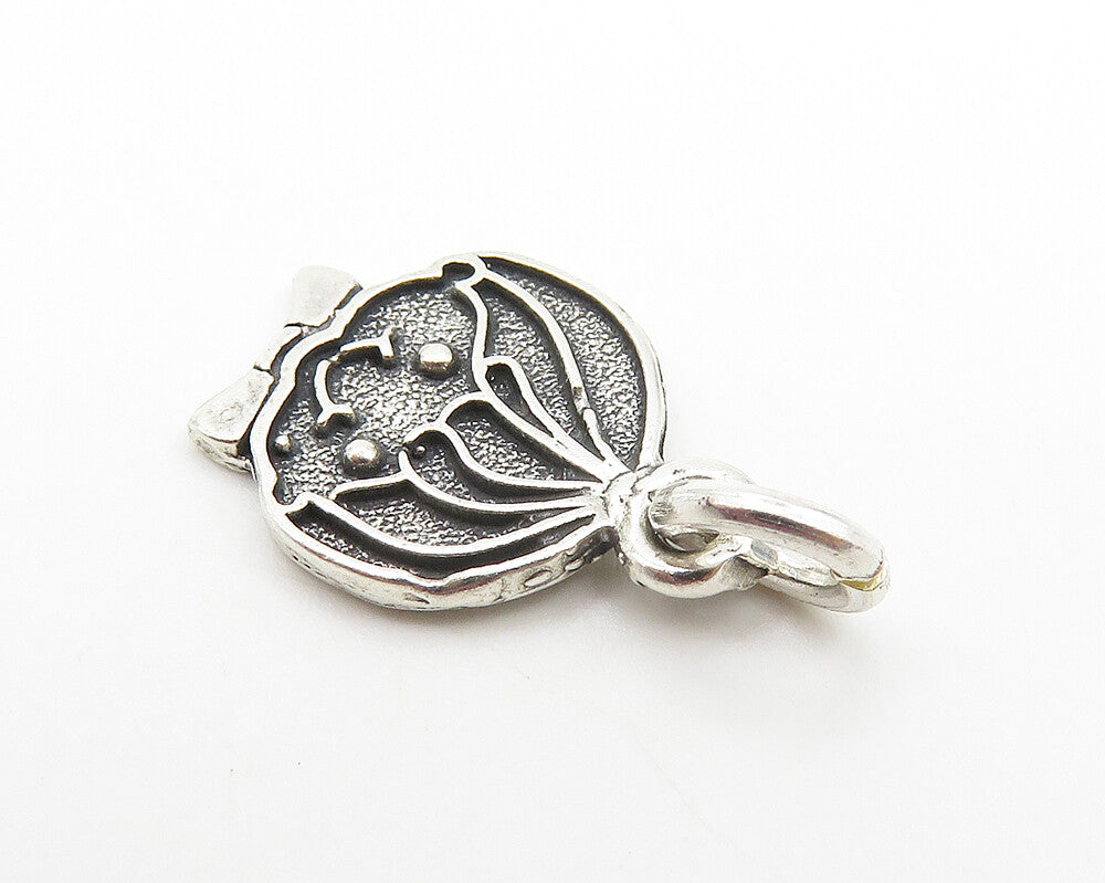 925 Sterling Silver  Vintage Petite Oxidized Child's Face Drop Pendant  PT8140