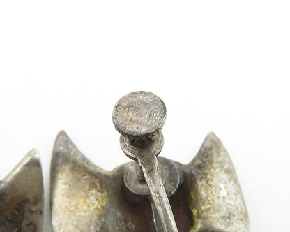 925 Sterling Silver  Vintage Antique Ribbon Bow Non Pierce Earrings  EG5599