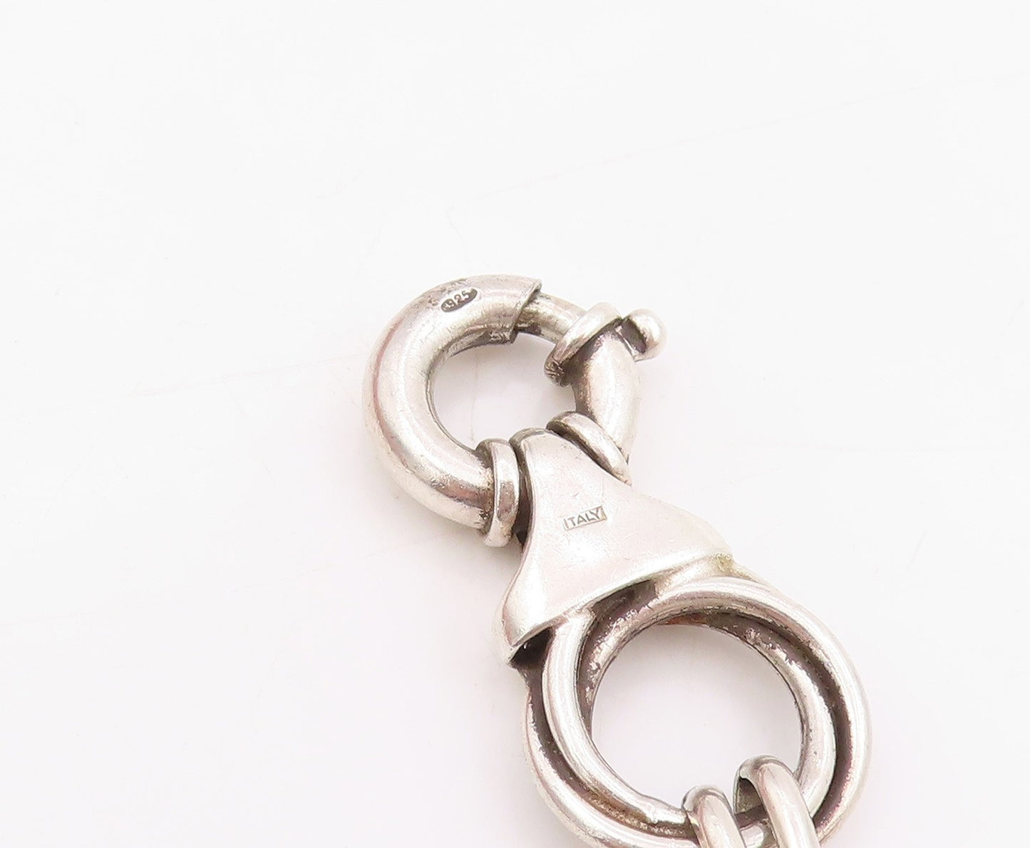 925 Sterling Silver Vintage Bracelet Interlocking Geometric Circles BT11558