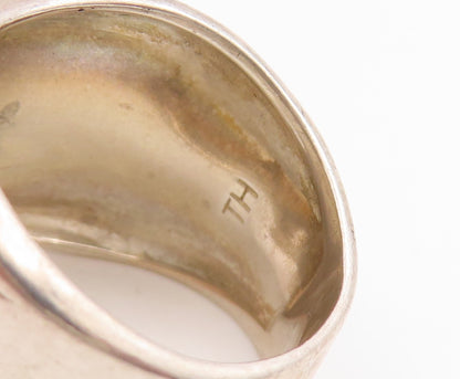925 Sterling Silver Vintage Ring SILPADA Etched Statement Band  Sz 9.5  RG34761
