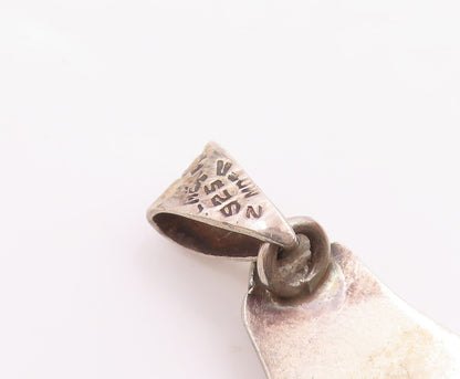 MEXICO 925 Silver  Vintage Tentacles Motif Wrapped Agate Pendant  PT21676