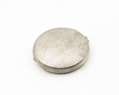 925 Sterling Silver  Vintage Floral Swirl Oxidized Compact (OPENS)  TR2375