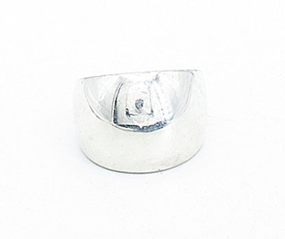 925 Sterling Silver Vintage Shiny Minimalist Tapered Band Ring Sz 7.5 RG4706
