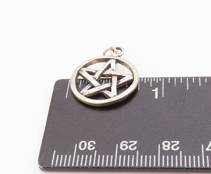925 Sterling Silver Vintage Pendant Antique cutout Framed Star Charm  PT24479