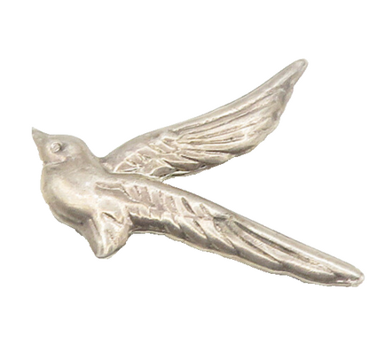 MEXICO 925 Sterling Silver  Vintage Dark Tone Flying Bird Brooch Pin  BP7187