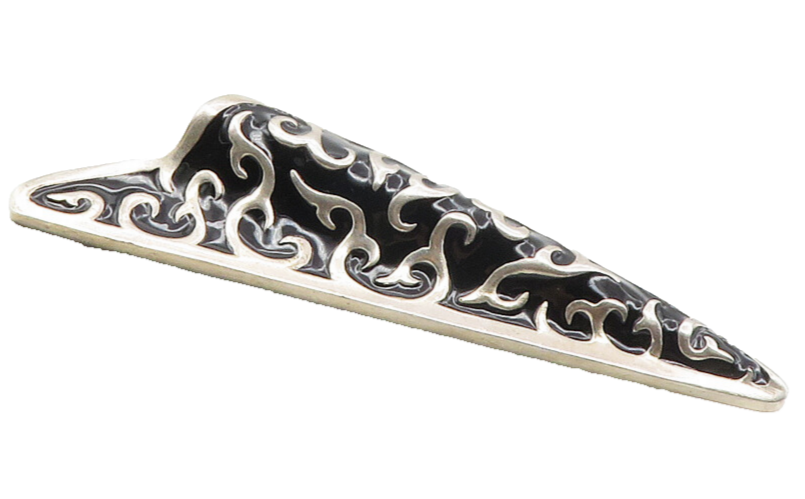 NR 925 Sterling Silver  Vintage Enamel Coated Swirl Vine Brooch Pin  BP4033