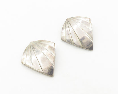 CHARLES KRYPELL 925 Silver  Vintage Modernist Non Pierce Earrings  EG9545
