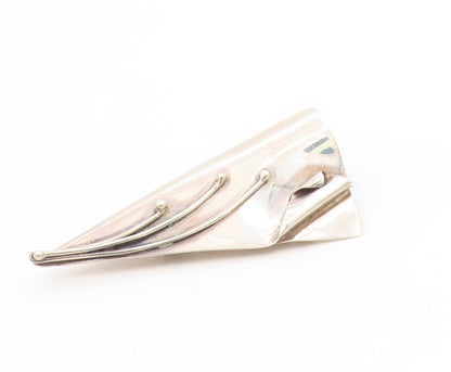 925 Sterling Silver Vintage Brooch SOYKA HOROSKO Folded Ribbon Design  BP12223