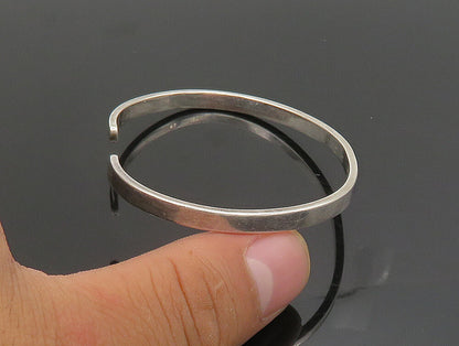 925 Sterling Silver  Vintage Minimalist Engraved Friend Cuff Bracelet  BT9414