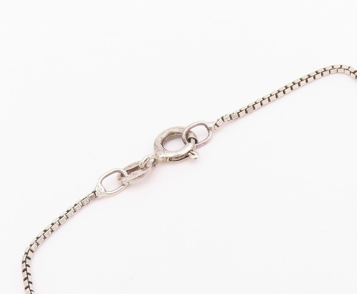 925 Sterling Silver Vintage Necklace ISRAEL Roman Glass Filigree Chain  NE4711