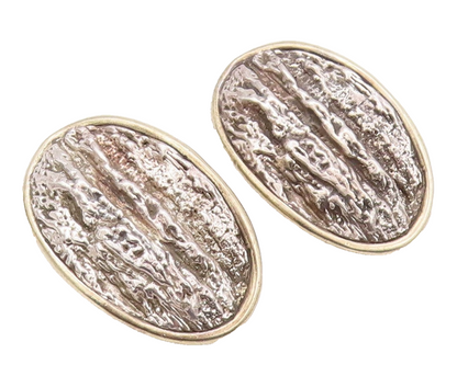 925 Sterling Silver Vintage Earrings ISRAEL Brutalist Designer Carved  EG13472
