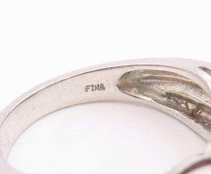 925 Sterling Silver Vintage Ring Pear Cut Amethyst Statement Band  Sz 7  RG35932