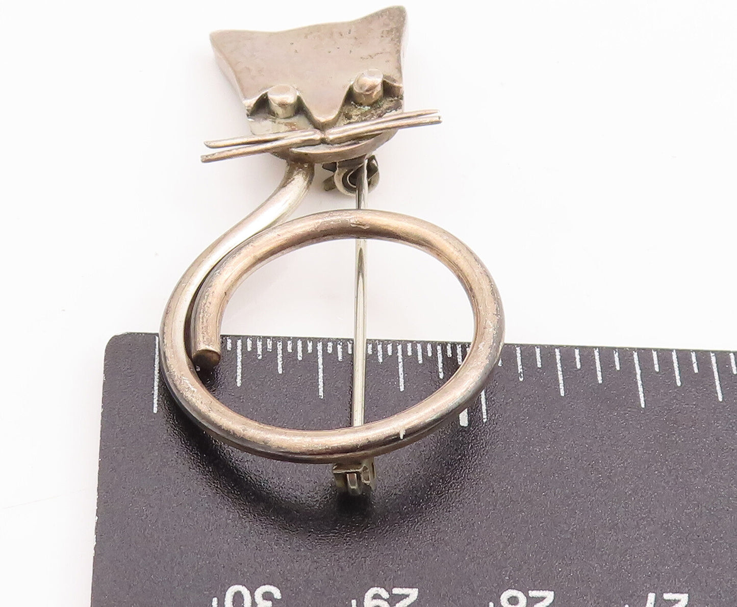 925 Sterling Silver Vintage Brooch Pin MEXICO Cutout Designer Mini Ghost BP11148