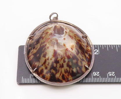 925 Sterling Silver  Vintage Opihi Dome Drop Pendant  PT16149