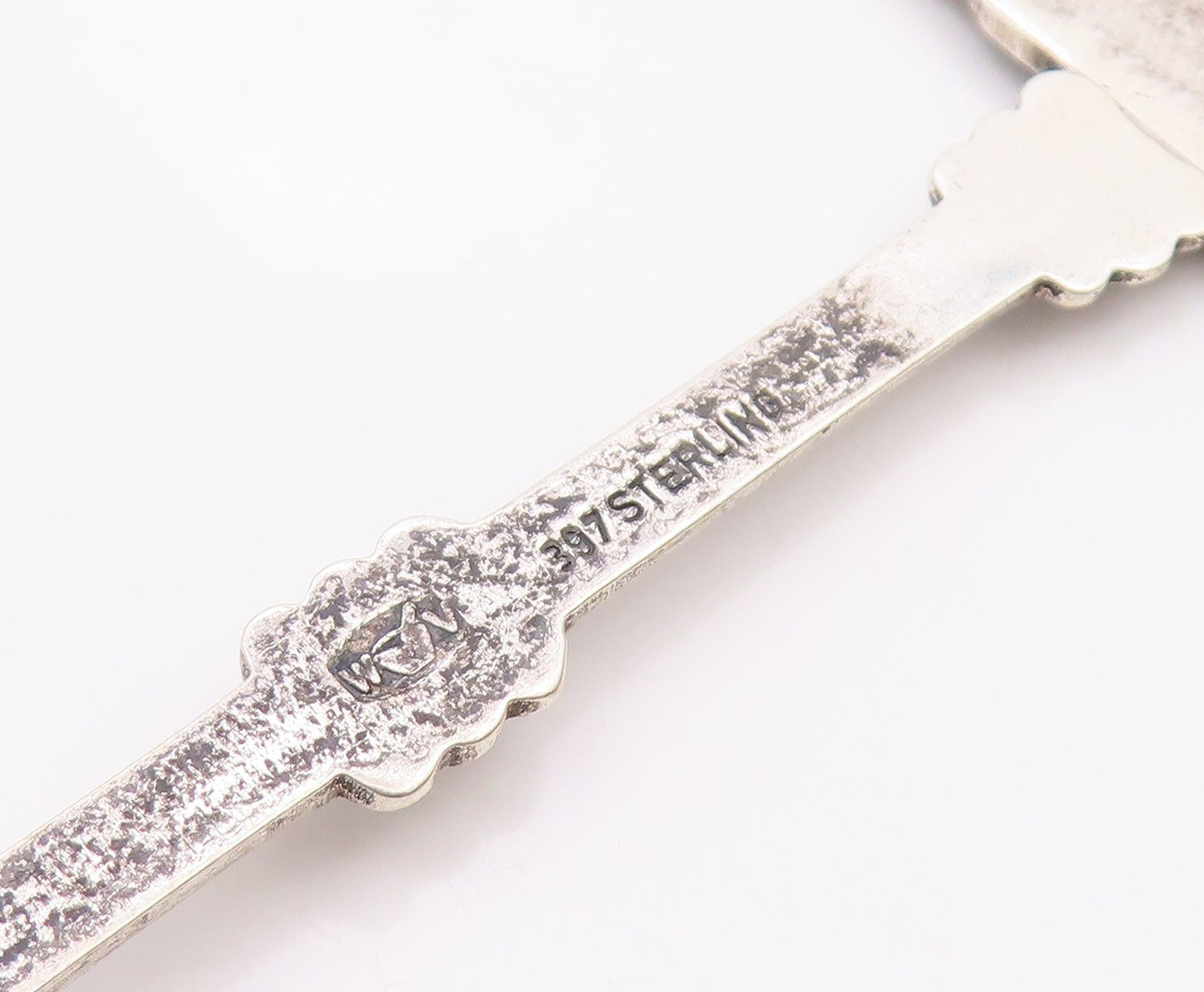 925 Sterling Silver  Vintage Antique Enamel St. Maarten Tea Spoon  TR1621