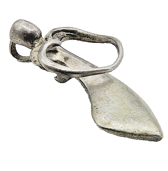 KT 925 Sterling Silver  Vintage Dark Tone Modernist Woman Love Pendant  PT6521