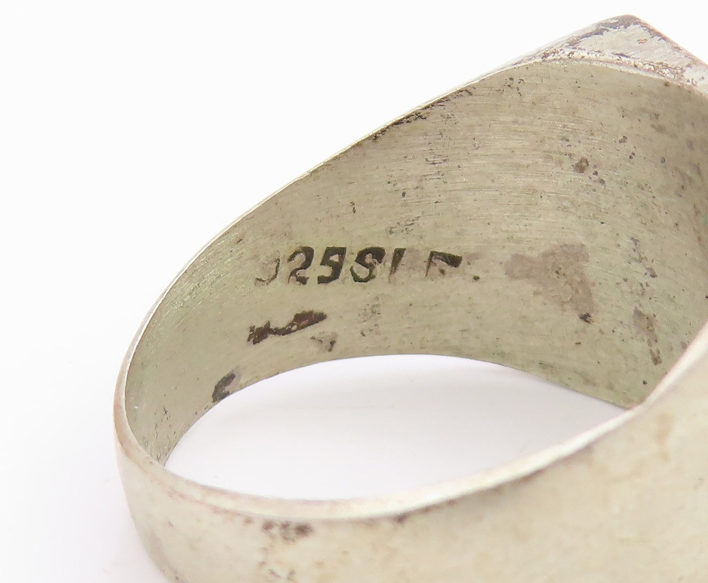 925 Sterling Silver Vintage Ring Crushed Turquoise Flying Bird  Sz 9  RG33282