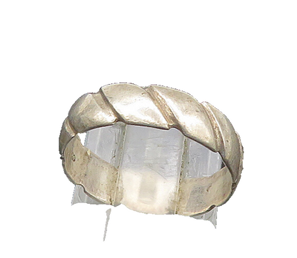 RUSSIA 925 Sterling Silver  Vintage Shiny Twist Band Ring Sz 6.5  RG21871